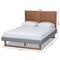 Baxton Studio Gabriela Grey Upholstered and Ash Walnut Wood Full Size Platform Bed 164-9413-9425 - alternate 8
